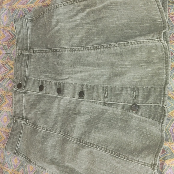 Size 8 Women's Grey-green Cotton Mossimo Supply Co. Button-Front Skirt 💚 - Picture 10 of 16